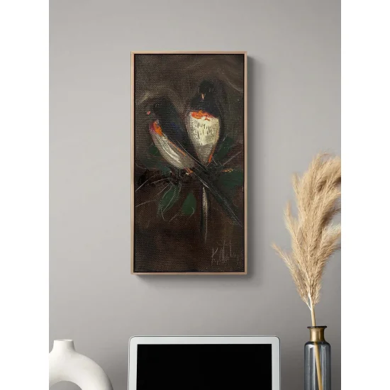 Pair of Birds Oil Painting