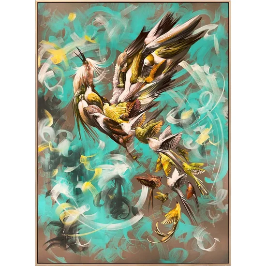 Kanat Çırpan Hayaller Yağlı Boya Tablosu