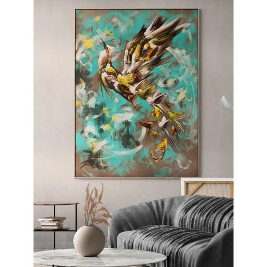 Kanat Çırpan Hayaller Yağlı Boya Tablosu