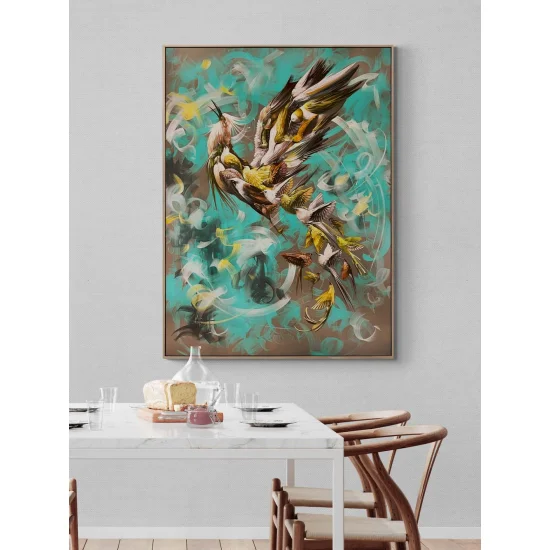 Kanat Çırpan Hayaller Yağlı Boya Tablosu