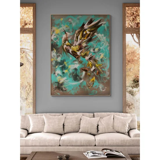 Kanat Çırpan Hayaller Yağlı Boya Tablosu