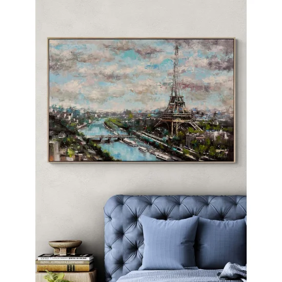 Pariste Bir Akşam Yağlı Boya Tablosu