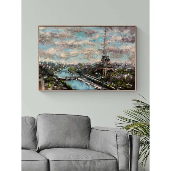 Pariste Bir Akşam Yağlı Boya Tablosu