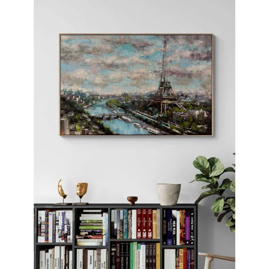 Pariste Bir Akşam Yağlı Boya Tablosu