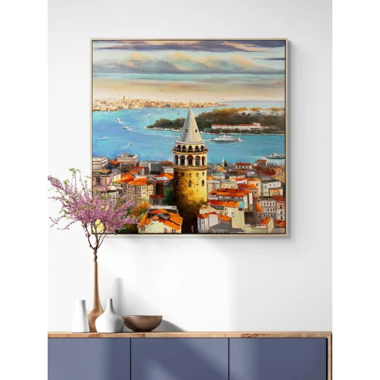 Galata’nın Ruhu Yağlı Boya Tablosu