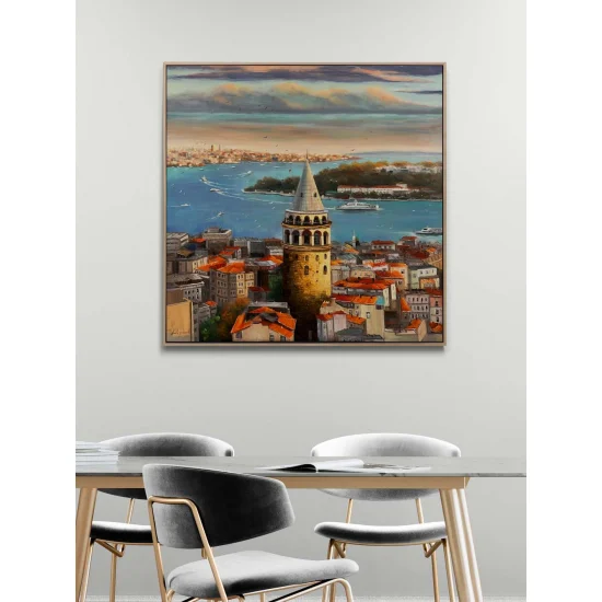 Galata’nın Ruhu Yağlı Boya Tablosu