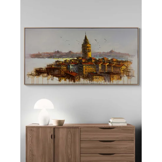 Haliç’e Bakan Kule Yağlı Boya Tablosu