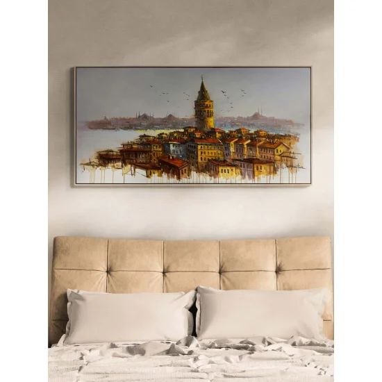 Haliç’e Bakan Kule Yağlı Boya Tablosu