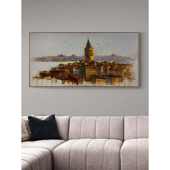 Haliç’e Bakan Kule Yağlı Boya Tablosu