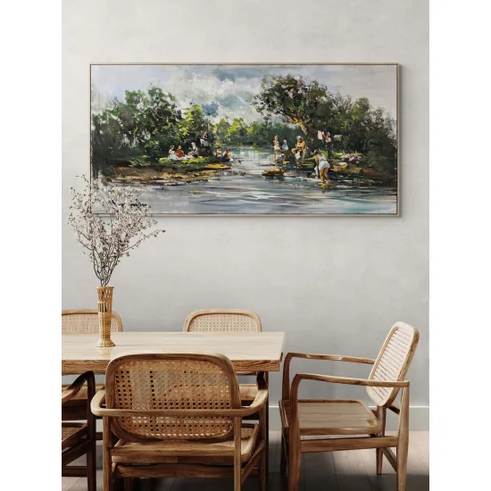 By the Riverbank Oil Painting