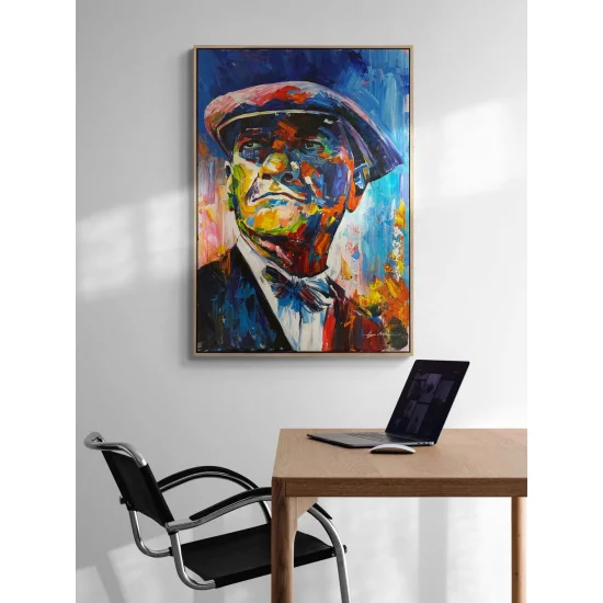 Modern Mustafa Kemal Oil Painting