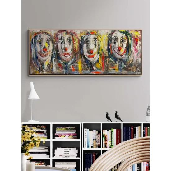 Clown Faces Oil Painting