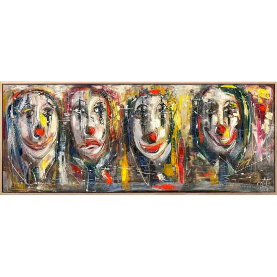 Clown Faces Oil Painting