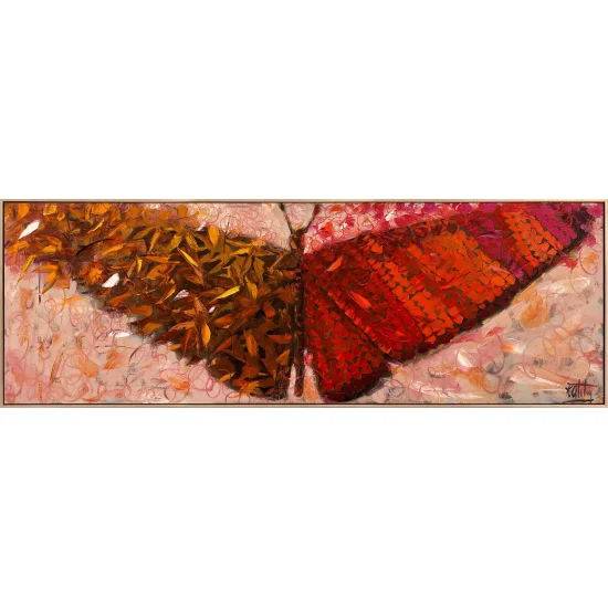 Sonbaharda Kelebek Yağlı Boya Tablosu