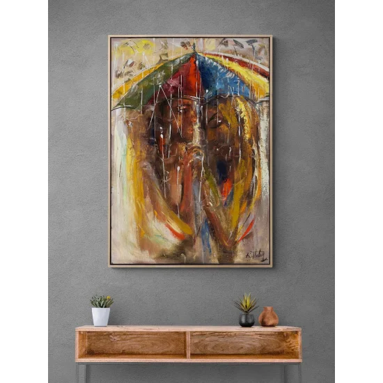 Together in the Rain Oil Painting