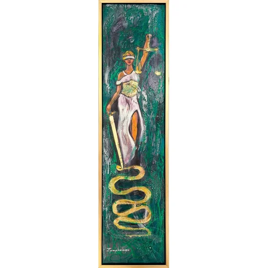 Scales and Sword Oil Painting