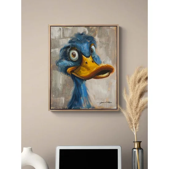 Şaşkın Ördek Yavrusu Yağlı Boya Tablosu