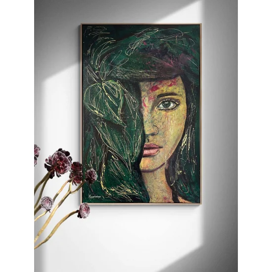 Ormanın Kızı Yağlı Boya Tablosu