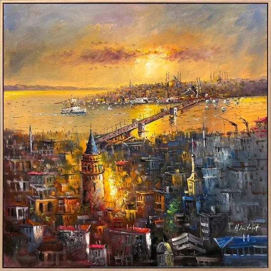 Boğazın Renkleri Yağlı Boya Tablosu