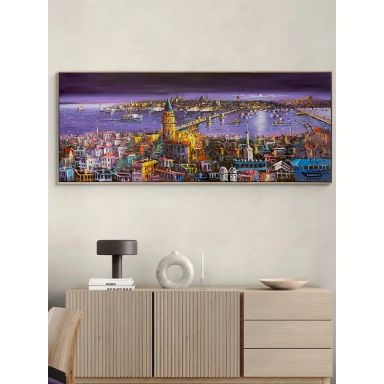 Galata’dan Boğaza Seyir Yağlı Boya Tablosu