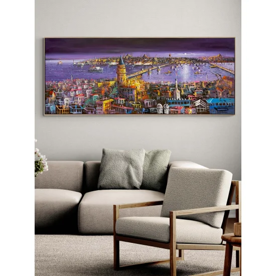 Galata’dan Boğaza Seyir Yağlı Boya Tablosu