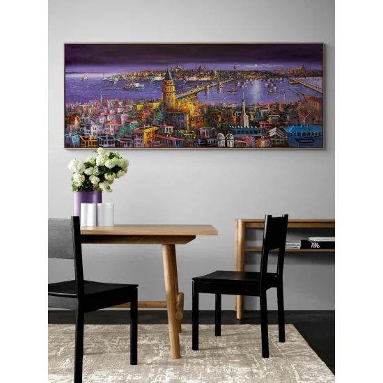 Galata’dan Boğaza Seyir Yağlı Boya Tablosu