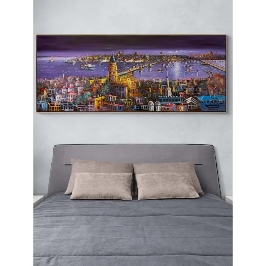 Galata’dan Boğaza Seyir Yağlı Boya Tablosu