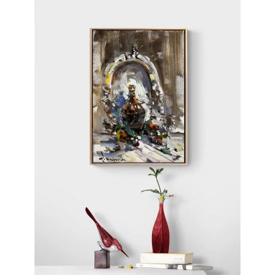 Aynadaki Sırlı Dünya Yağlı Boya Tablosu