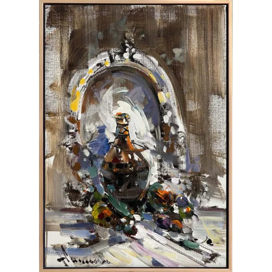 Aynadaki Sırlı Dünya Yağlı Boya Tablosu