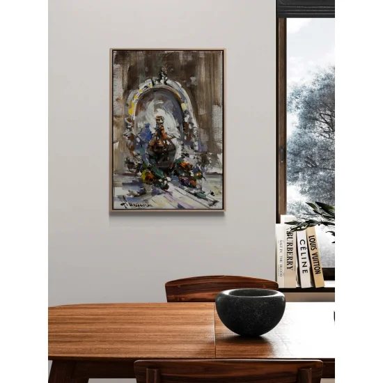 Aynadaki Sırlı Dünya Yağlı Boya Tablosu