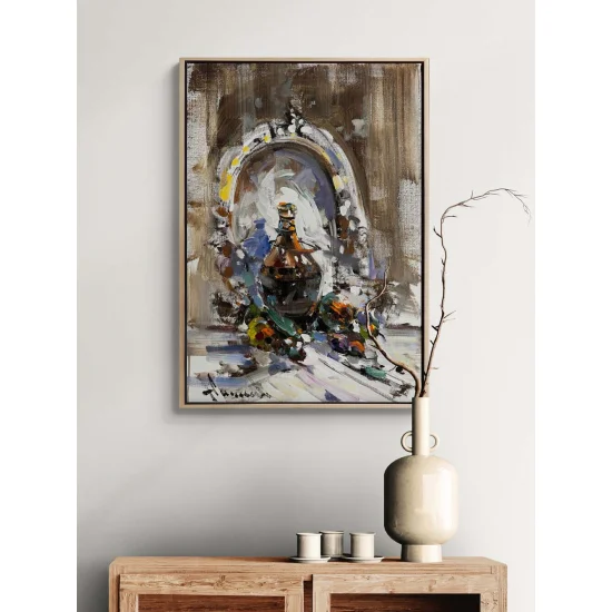 Aynadaki Sırlı Dünya Yağlı Boya Tablosu