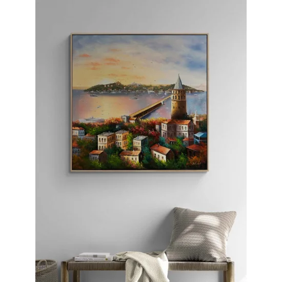 Galatadan Bir Gün Yağlı Boya Tablosu