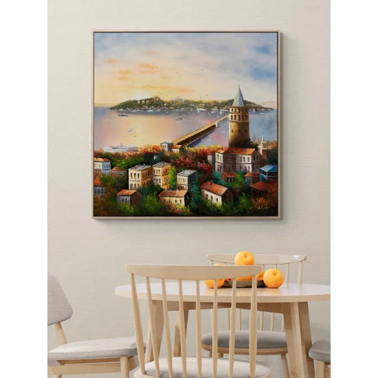 Galatadan Bir Gün Yağlı Boya Tablosu