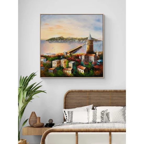 Galatadan Bir Gün Yağlı Boya Tablosu