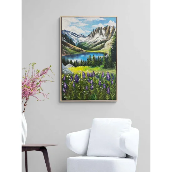 Yeşilin Kucakladığında Yağlı Boya Tablosu