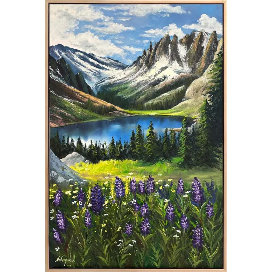 Yeşilin Kucakladığında Yağlı Boya Tablosu