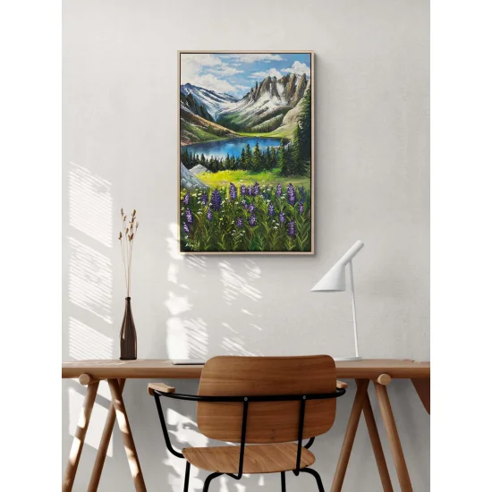 Yeşilin Kucakladığında Yağlı Boya Tablosu