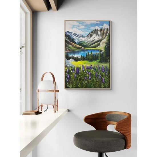 Yeşilin Kucakladığında Yağlı Boya Tablosu