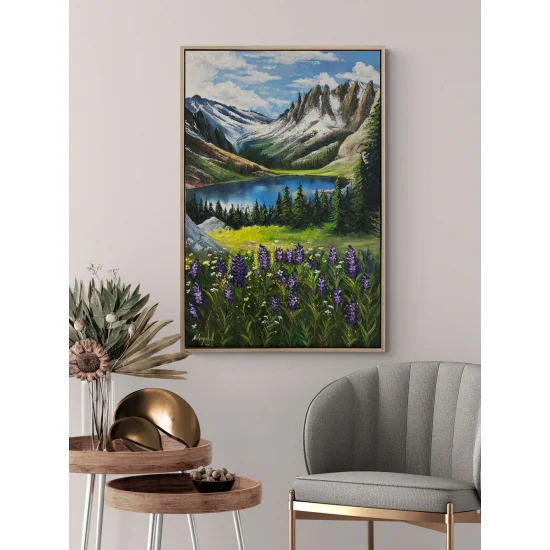 Yeşilin Kucakladığında Yağlı Boya Tablosu