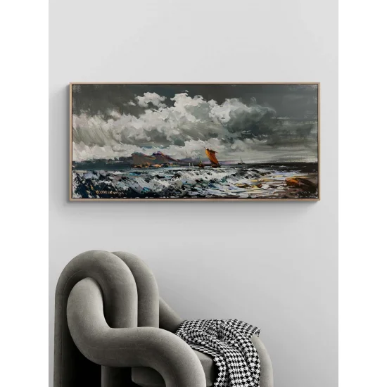 Dalgaların Fısıltısı Yağlı Boya Tablosu