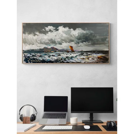 Dalgaların Fısıltısı Yağlı Boya Tablosu