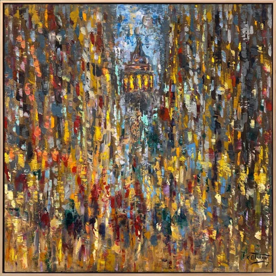 Galata in the Rain Oil Painting
