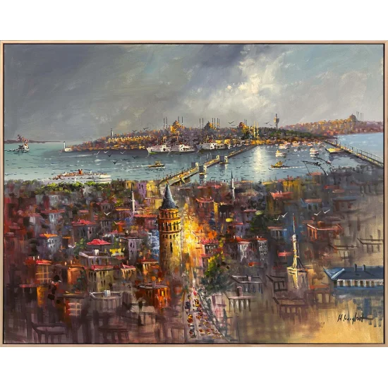 With the Spirit of Old Istanbul Oil Painting