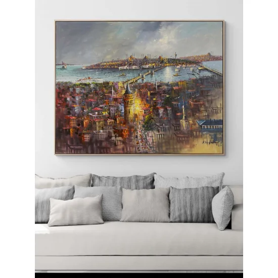 With the Spirit of Old Istanbul Oil Painting