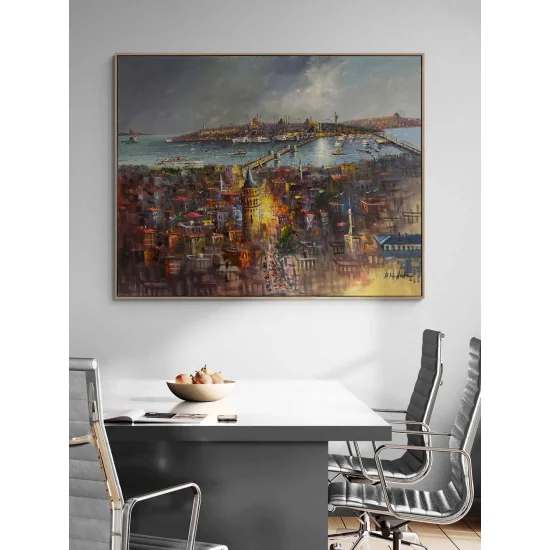 With the Spirit of Old Istanbul Oil Painting