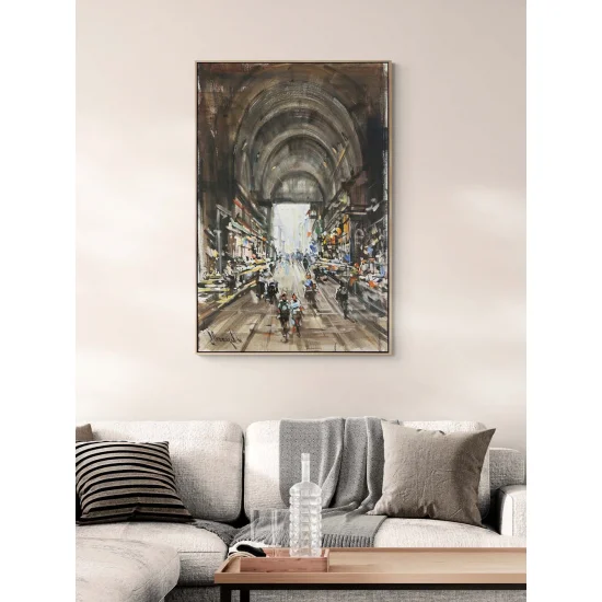 A Day in the Old Bazaar Oil Painting