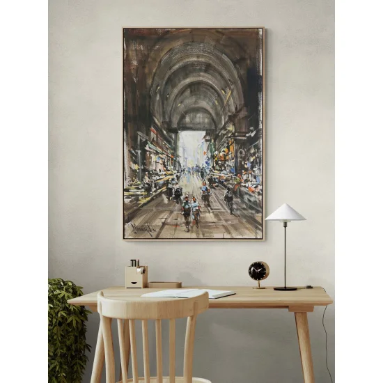 A Day in the Old Bazaar Oil Painting