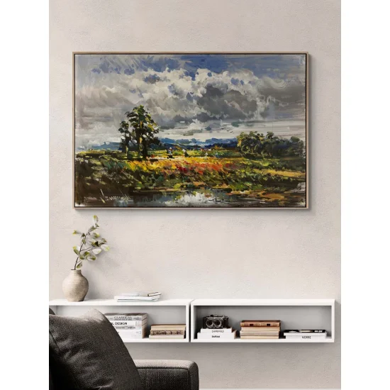 Tarlada Bir Gün Yağlı Boya Tablosu