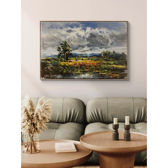 Tarlada Bir Gün Yağlı Boya Tablosu