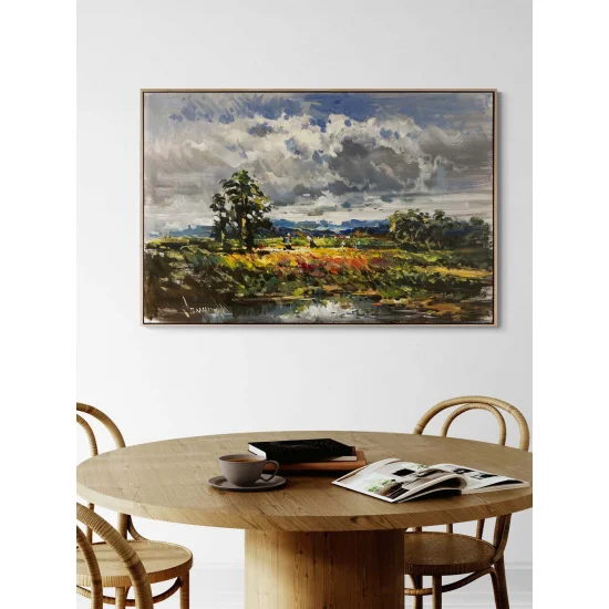 Tarlada Bir Gün Yağlı Boya Tablosu